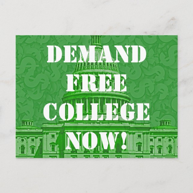 Jetzt kostenlose Uni verlangen Postkarte (Vorderseite)