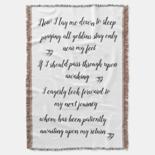 Jetzt lege ich mich ins Bett Decke