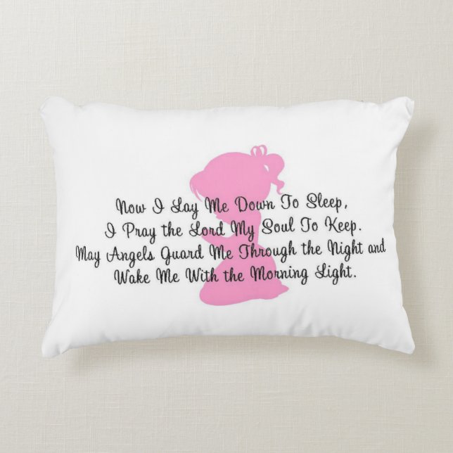 "Jetzt lehre ich mich hinunter zum Schlaf" AKZENT  Zierkissen (Vorderseite)