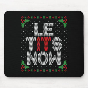 Jetzt lustiges Weihnachten Lass es schneien Erwach Mousepad