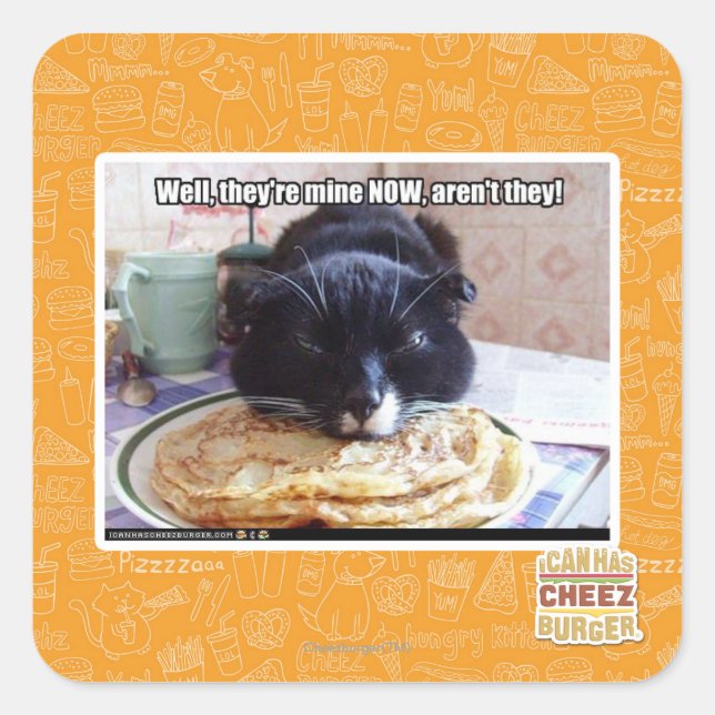 Jetzt meine quadratischer aufkleber (Vorderseite)