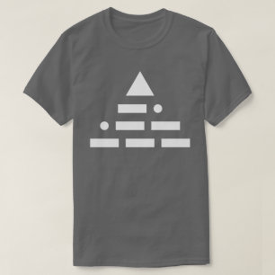 JETZT (Morsealphabet) Pyramideweiß T-Shirt