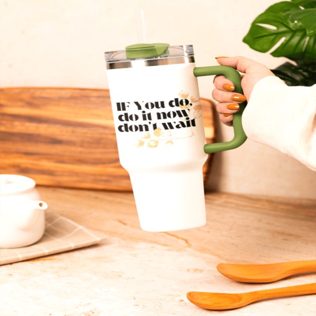 "Jetzt Motivierend Zitat machen - Fett Gold Inspir Reisebecher (Von Creator hochgeladen)