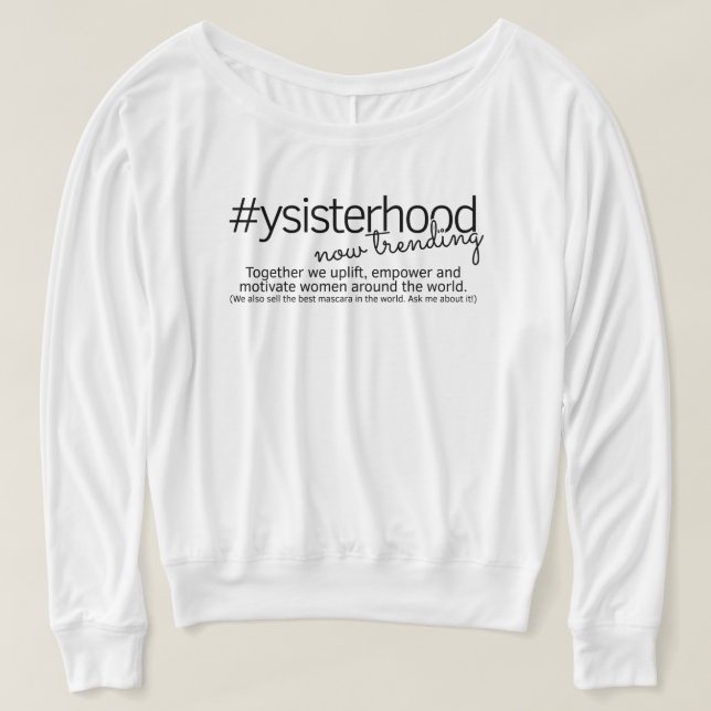 Jetzt neigendes YSisterhood T-Shirt (Design vorne)