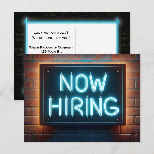 Jetzt Neon Sign für Bridge einstellen Postkarte (Vorne/Hinten)