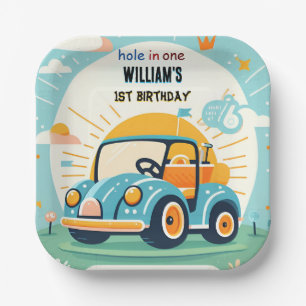 jetzt noch ein niedliches Golfloch in einem ersten Pappteller