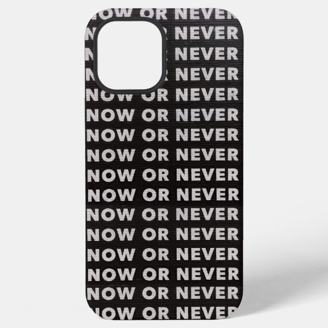 JETZT ODER NIEMALS SCHWARZ UND WEISS iPhone HÜLLE (Rückseite)