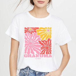 jetzt oma nana nanny mimi gigi floral T-Shirt