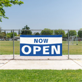Jetzt Open Business Blue White Large Outdoor Sign Banner