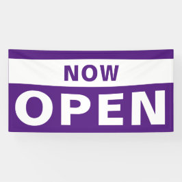 Jetzt Open Business Violet White Large Outdoor Sig Banner