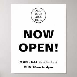 Jetzt Open Store Stunden Firmenlogo hier Poster