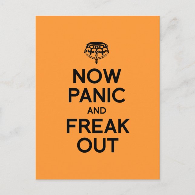 JETZT PANIC UND FREAK OUT.png Postkarte (Vorderseite)