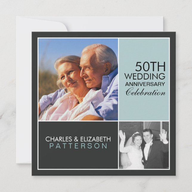 Jetzt Party Einladung des modernen Blockjahrs (Vorderseite)