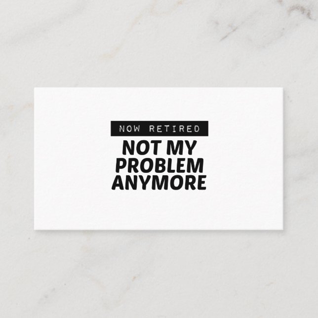 JETZT RETIRED VISITENKARTE (Vorderseite)