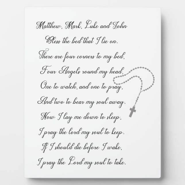 Jetzt schläfe ich mich hinunter fotoplatte (Vorderseite)