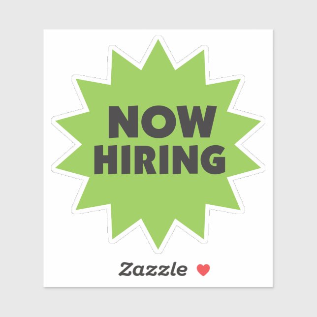 Jetzt Schwarz auf grüne Sternexplosion einstellen Aufkleber (Blatt)