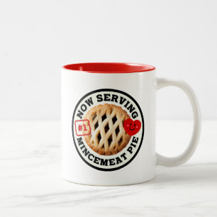 Jetzt Servieren von Mincemeat Pie Zweifarbige Tasse