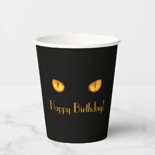 Jetzt sieht er dich schwarze Katze Alles Gute zum Pappbecher
