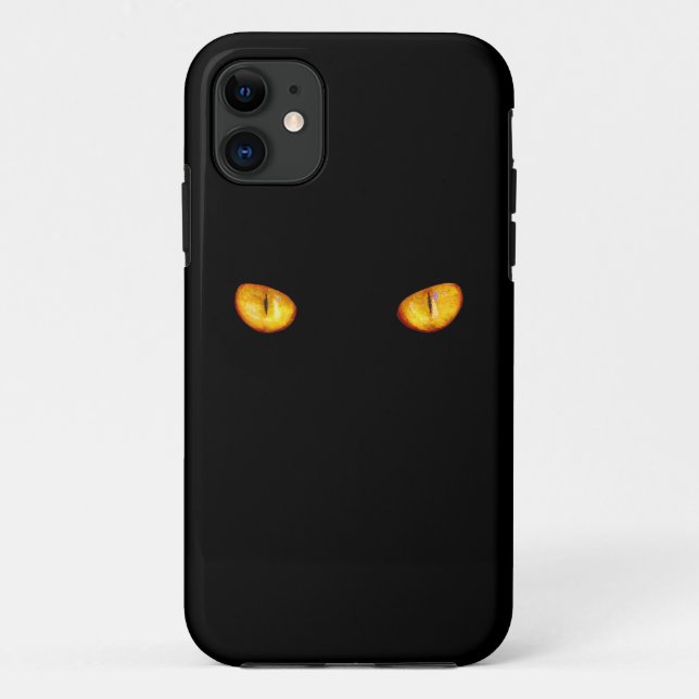 Jetzt sieht er dich schwarze Katze Case-Mate iPhone Hülle (Rückseite)