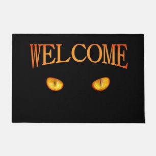 Jetzt sieht er dich schwarze Katze Fußmatte