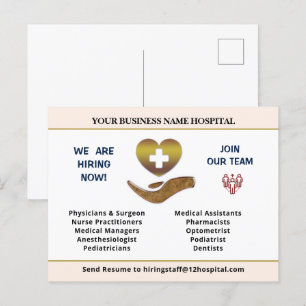 Jetzt stellen Sie Hilfe Gewollt Mitarbeiter person Postkarte