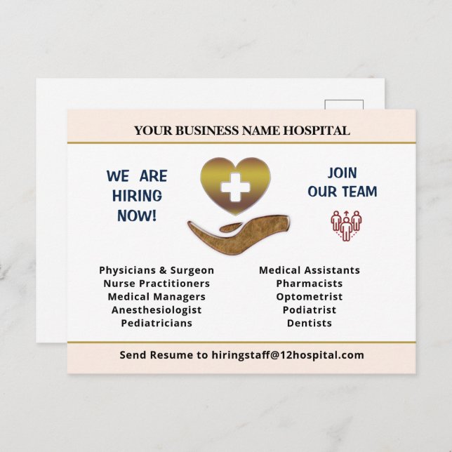 Jetzt stellen Sie Hilfe Gewollt Mitarbeiter person Postkarte (Vorne/Hinten)