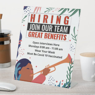 Jetzt stellen Sie sich für unsere Teamjobs ein Sockelschild