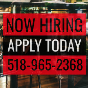 Jetzt Stellenausschreibung Schild Custom Store Fen