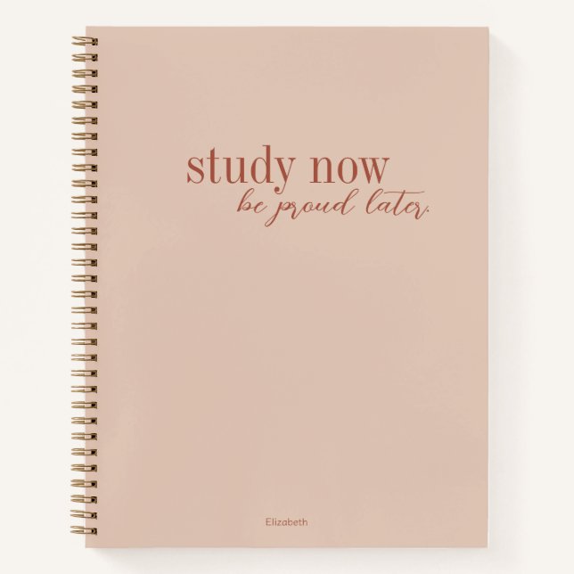 Jetzt studieren, seien Sie stolz später Retro dunk Notizbuch (Vorderseite)