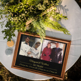 Jetzt und wieder Fotos Gold Text Anniversary Foto Poster