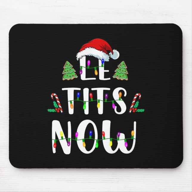 Jetzt Weihnachten lassen es schneebedeckt Spaß Par Mousepad (Vorne)
