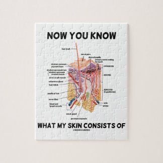 Jetzt wissen Sie, aus was meine Haut Dermatologie Puzzle