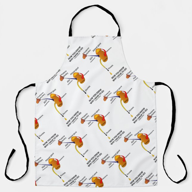 Jetzt wissen Sie, warum ich Diurese machen muss Schürze (Vorderseite)