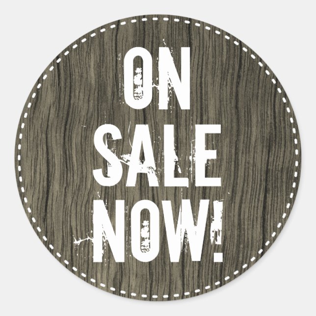 "JETZT ZU VERKAUFEN!" Runder Aufkleber (Vorderseite)
