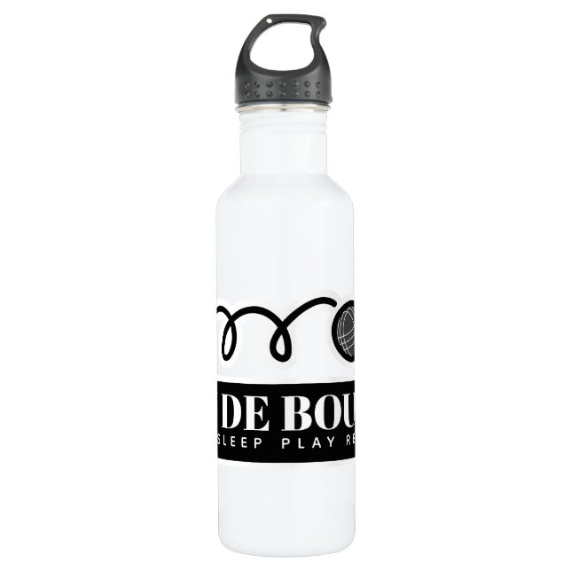 Jeu de boules Water Bottle Eat Sleep Play Wiederho Edelstahlflasche (Vorderseite)