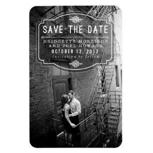 Jeune Amour Vintag Save the Date Magnet