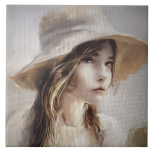 Jeune Femme Keramik Tile Fliese