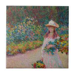 Jeune fille dans le jardin de Giverny, 1888 Fliese