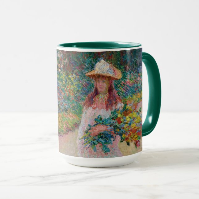 Jeune Fille Dans le Jardin de Giverny, 1888 Tasse (VorderseiteRechts)