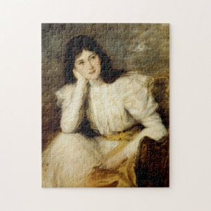 Jeune Fille Reveuse, Portrait de Berthi Capel Puzzle