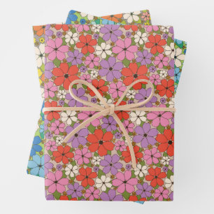 Jeune Floral Assorted Colors Paper Geschenkpapier Set