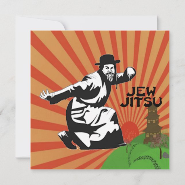 Jew Jitsu Card | Jüdische Bar Mitzvah-Geschenke Karte (Vorderseite)