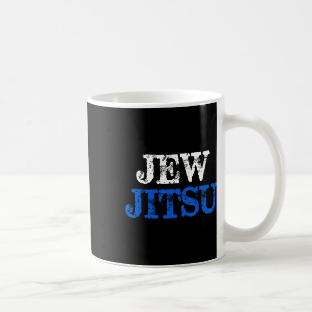 Jew Jitsu Funny Jewish Karate Holiday Pun Kaffeetasse (Rechts)
