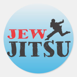 Jew Jitsu - Jüdischer Spaß Runder Aufkleber