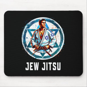 Jew Jitsu Karate Funny Hanukkah Jiu Jitsu Martial Mousepad