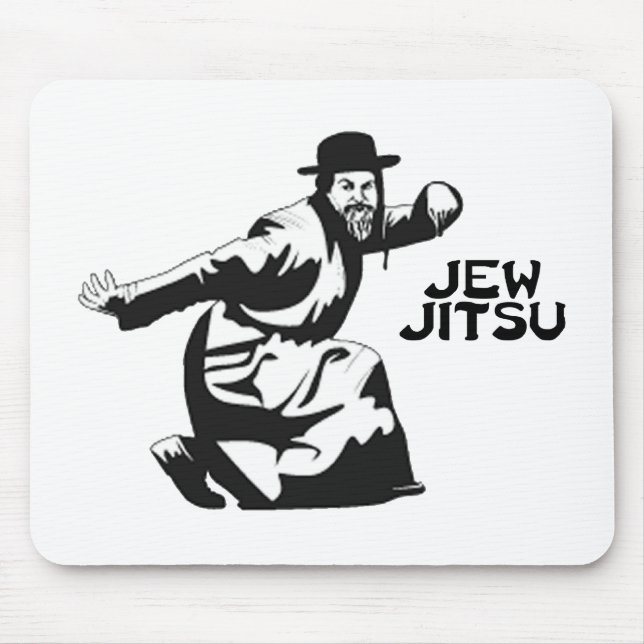 Jew Jitsu Mouse Pad | Jüdische Bar Mitzvah-Geschen Mousepad (Vorne)