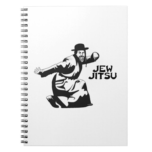 Jew Jitsu Notebook | Jüdische Bar Mitzvah-Geschenk Notizblock (Vorderseite)