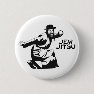 Jew Jitsu Pinback Butto   Jüdische Bar Mitzvah-Ges Button