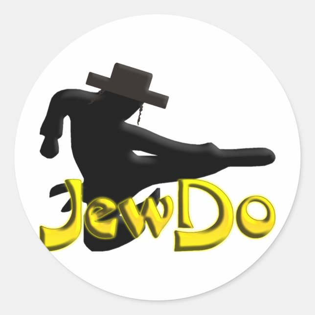 Jewdo Runder Aufkleber (Vorderseite)