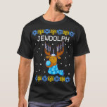Jewdolph Ugly Hanukkah Sweater Reindeer Menorah Ch T-Shirt<br><div class="desc">Jewdolph Ugly Hanukkah Sweater Reindeer Menorah Chanukah</div>